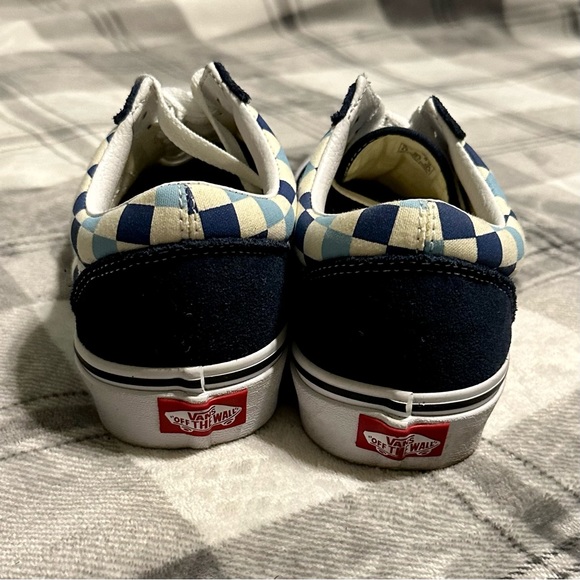 Vans Old Skool Suede/Canvas Navy w/ Blue & Ivory Checkered - Picture 8 of 10